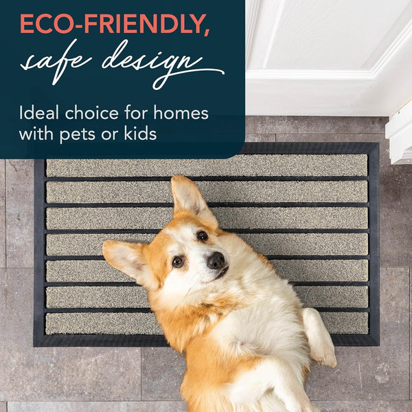 Ubdyo Extra Durable Door Mat - Dirt Trapping Outdoor Welcome Mats - Non-Slip Outdoor Indoor Entrance - Low Profile Front Doormat (30" X 17",