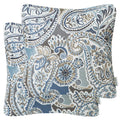 Pack of 2 Decorative Pillow Covers Throw Pillow Cases,Paisley Pattern,18X18 Inches,Blue Brown Cream Multicolor
