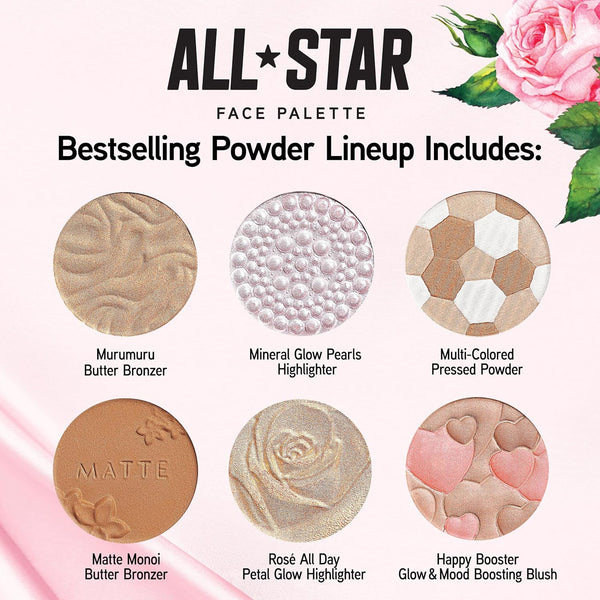 Physicians Formula All-Star Face Palette, Velvety-Smooth Buildable & Blendable Formulas,Versatile Matte and Multidimensional Shades, Cruelty-Free