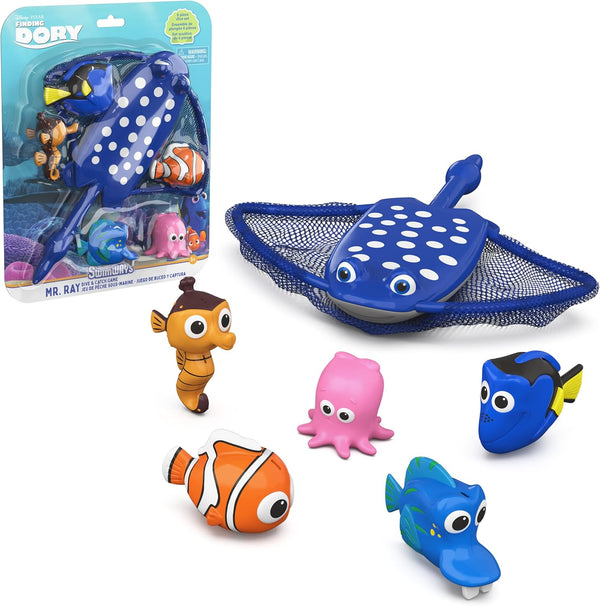 Swimways Disney Finding Dory Mr. Ray'S Dive and Catch Game, Bath Toys and Pool Party Supplies for Kids Ages 5 and Up