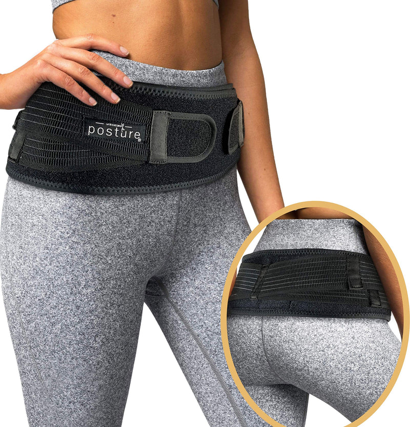 Sacroiliac Hip Belt for Women and Men That Alleviates Sciatic, Pelvic, Lower Back, Leg and Sacral Nerve Pain Caused by Si Joint Dysfunction|