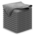 USANOOKS Microfiber Cleaning Cloth Grey - 12 Pcs (12.5"X12.5") - High Performance - 1200 Washes, Ultra Absorbent Microfiber Towel Weave Grime &