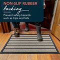 Ubdyo Extra Durable Door Mat - Dirt Trapping Outdoor Welcome Mats - Non-Slip Outdoor Indoor Entrance - Low Profile Front Doormat (30" X 17",