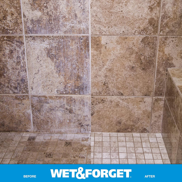 Wet & Forget Shower Cleaner Spray Multi-Surface Weekly Application Requires No Scrubbing, Bleach-Free Formula, Ready to Use, Fresh Scent, 3 Months