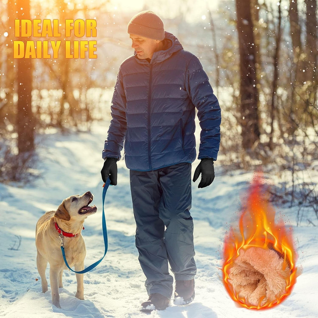 Ihuan Winter Waterproof Ski Gloves Men Women, Snow Warm Cycling Cold Weather, Driving Biking Running