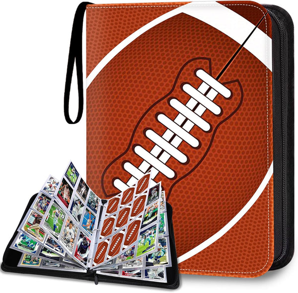 900 Pockets Football Card Binder, Trading Card Holder with Sleeves Card Collectors Album, Fit for Football Cards Baseball Cards Basketball Soccer Hockey Sport Trading Cards MTG and Other TCG