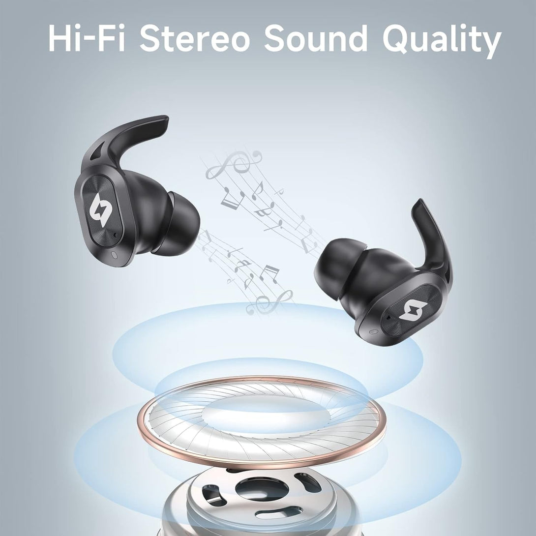 Wireless Earbuds Bluetooth Headphones with Wireless Charging Case 32H Playback LED Display in Ear Earphones Waterproof Ear Buds Built in Mic Stereo Bass for Iphone Samsung Android Sport Workout Gym TV