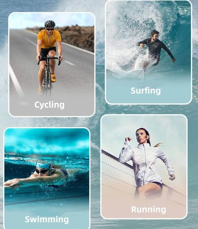 Ojelay Bone Conduction Wireless Headphones, IPX8 Waterproof Sport Earphone, Internal 32G Memory Wireless Music Player, Open-Ear Bluetooth 5.3 Water Resistant Headphone, for Swimming, Running