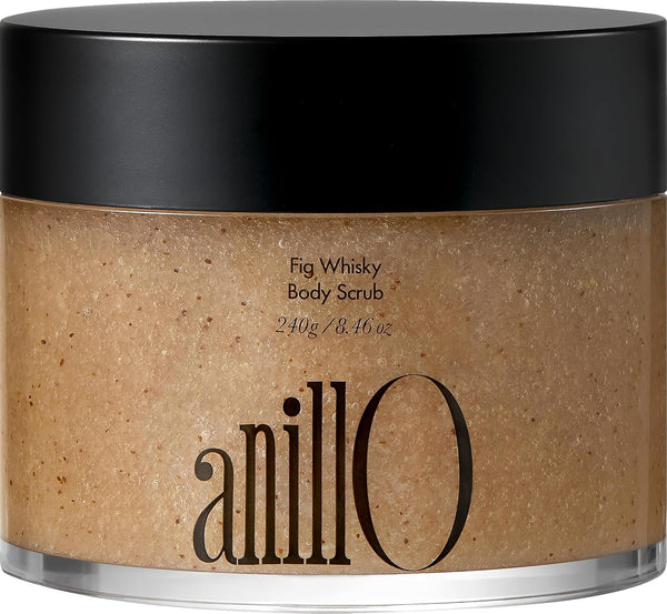 Fig Whisky Body Scrub – Vegan Exfoliator with Fig Extract, Seed Powder & Andean Salt for Smooth, Radiant Skin – Woody Scent, Paraben-Free, Sulfate-Free, Silicone-Free (8.46 Oz)