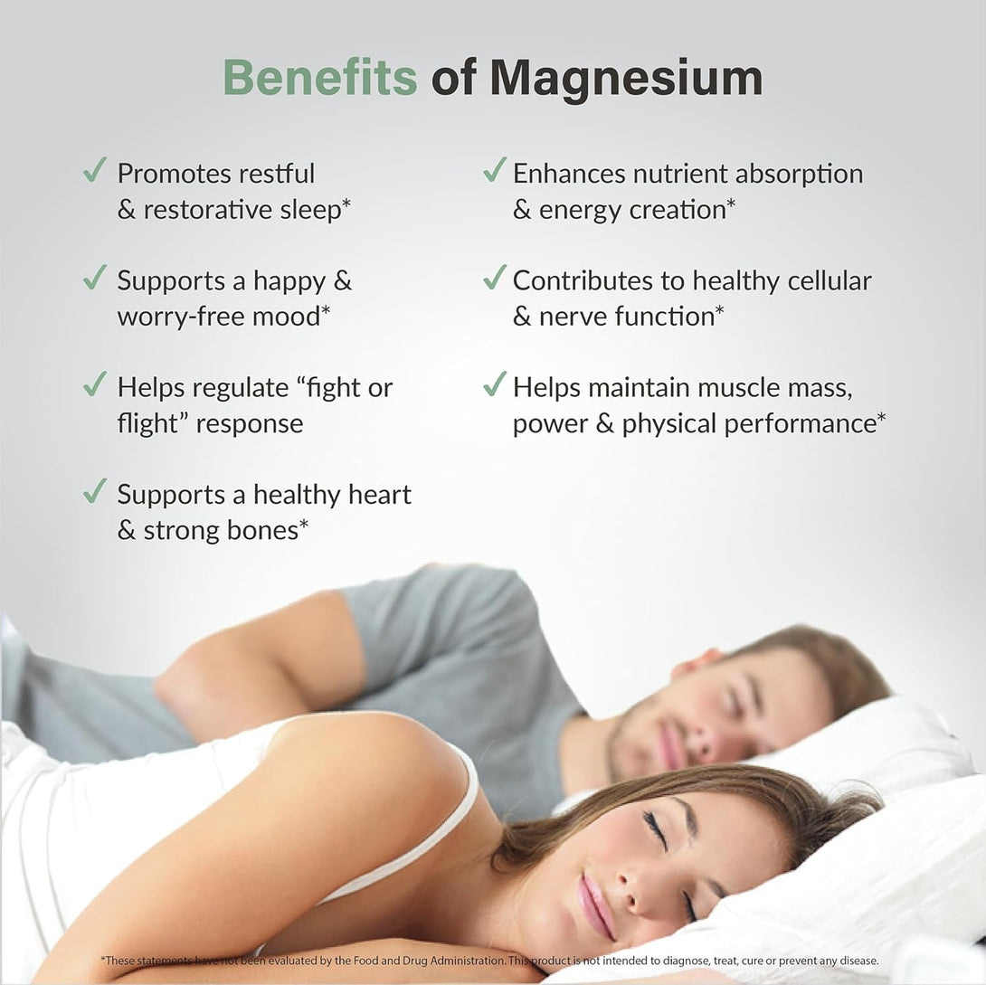 Organixx Magnesium Supplement, Natural Magnesium Capsules for Sleep Support, Muscle Recovery, with Vitamin B6 and Manganese Citrate and Glycinate, High Absorption, Vegan, Non GMO (30 Count)