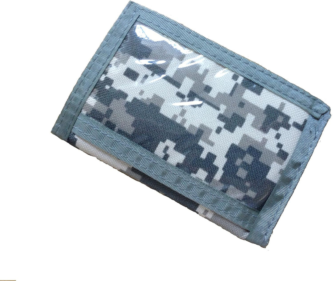 Tri-Fold ACU Army/Navy Camouflage Commando Card Wallet with ID Window for Men (Pack of 1)