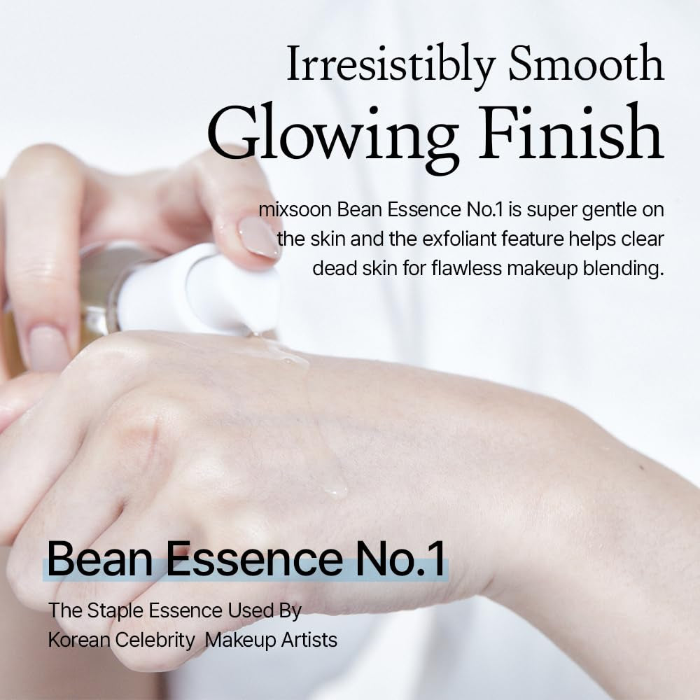 Mixsoon Bean Essence Exfoliating Hydrating Korean Skin Care Glass Skin Hyaluronic Acid Serum (1.6 Fl Oz (Pack of 1))