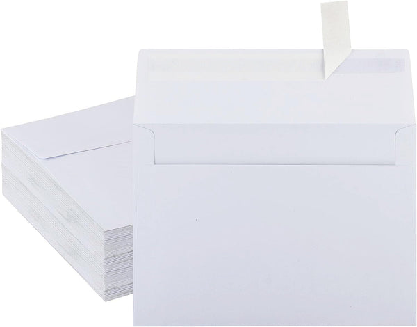 50 Pack White Envelopes - 5 X 7 Inch, A7, Card, Invitation & Postcard Envelopes