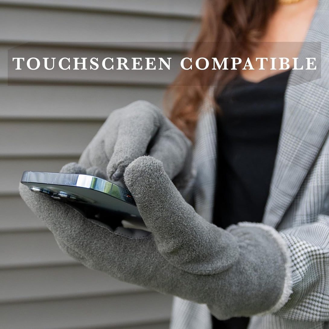 Isotoner Womens Stretch Fleece Gloves with Microluxe Lining and Smart Touch Technology