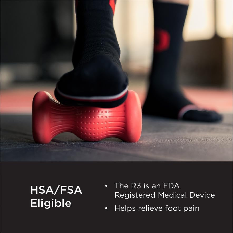 ROLL Recovery R3 (Rose Red) - Orthopedic Foot & Plantar Fascia Massage Roller