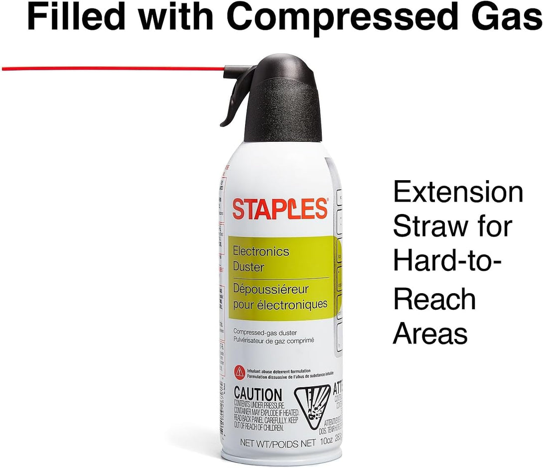 Staples Electronics Air Duster, 10 Oz. (SPL10ENFR-1)