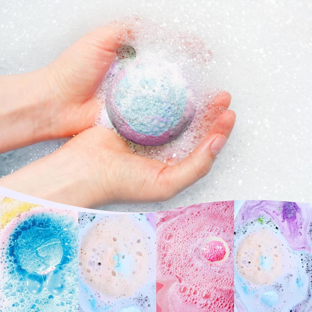 Bath Bombs for Women Gift Set - Bath Sets for Women Gift - 5 Large Bath Bomb Set with 4 Shower Steamers & 3 Candles - Birthday/Thanksgiving/Mother'S Day Gifts