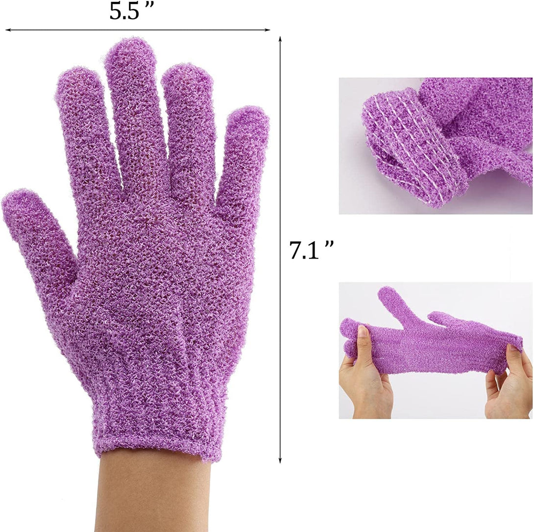 BTYMS 24 Pcs Shower Exfoliating Gloves Hand Exfoliating Glove Body Scrubber Loofah Washing Gloves for Shower, Spa, Massage and Body Scrubs, Dead Skin Cell Remover