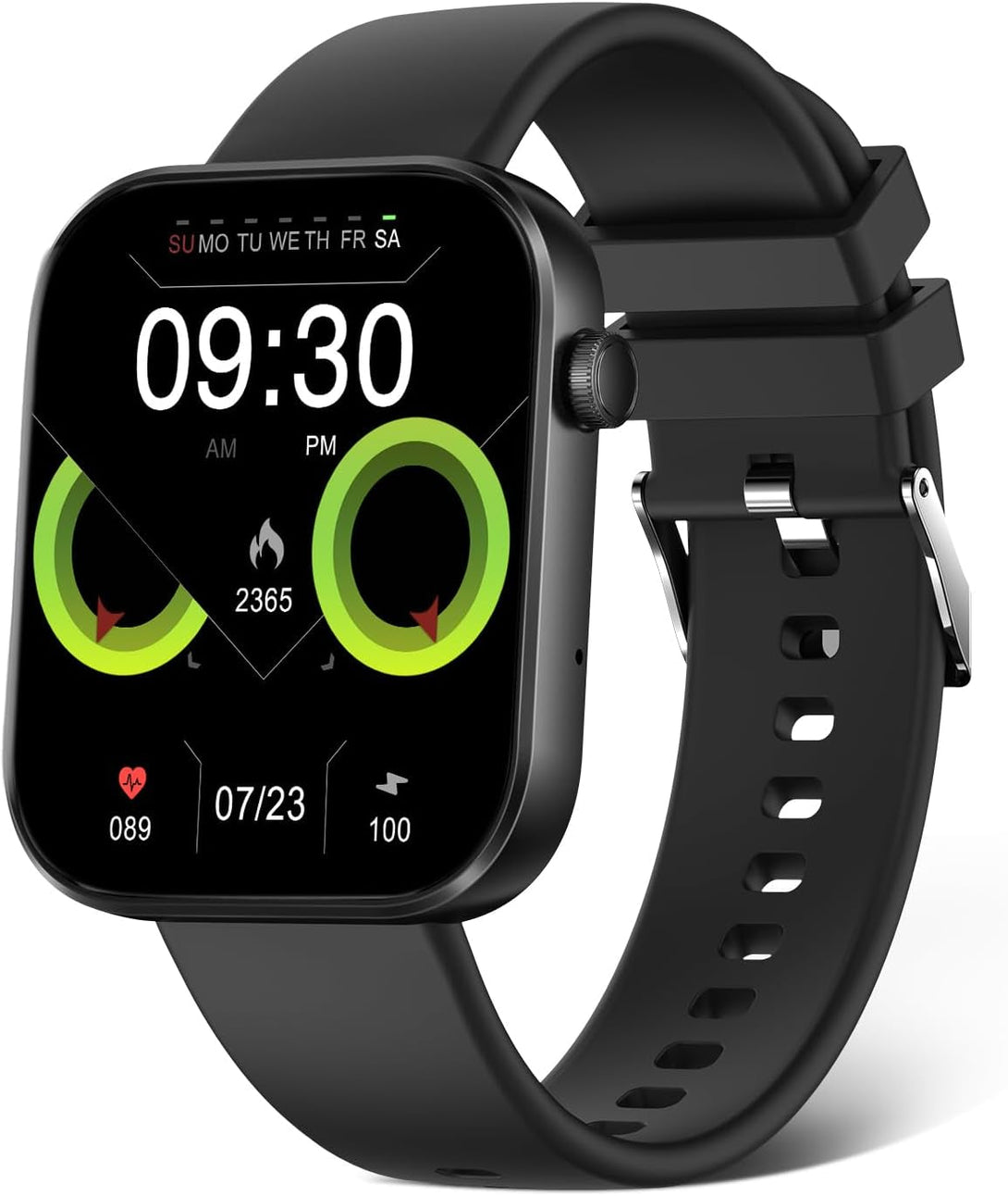 Smart Watch(Answer/Make Call), 1.96" Smart Watch for Men Women IP68 Waterproof, Smartwatch for Android Ios with 100+ Sport Modes, Fitness Tracker, Heart Rate Sleep Monitor, AI Voice