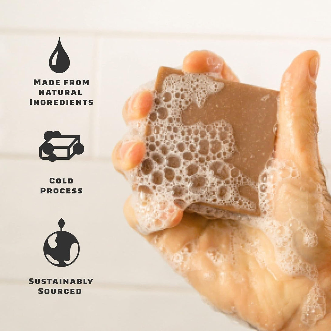 Dr. Squatch Natural Bar Soap for Men - Cold Process Soap with No Harsh Chemicals - Wood Barrel Bourbon, Fresh Falls & Birchwood Breeze (5 Oz, 3-Pack)