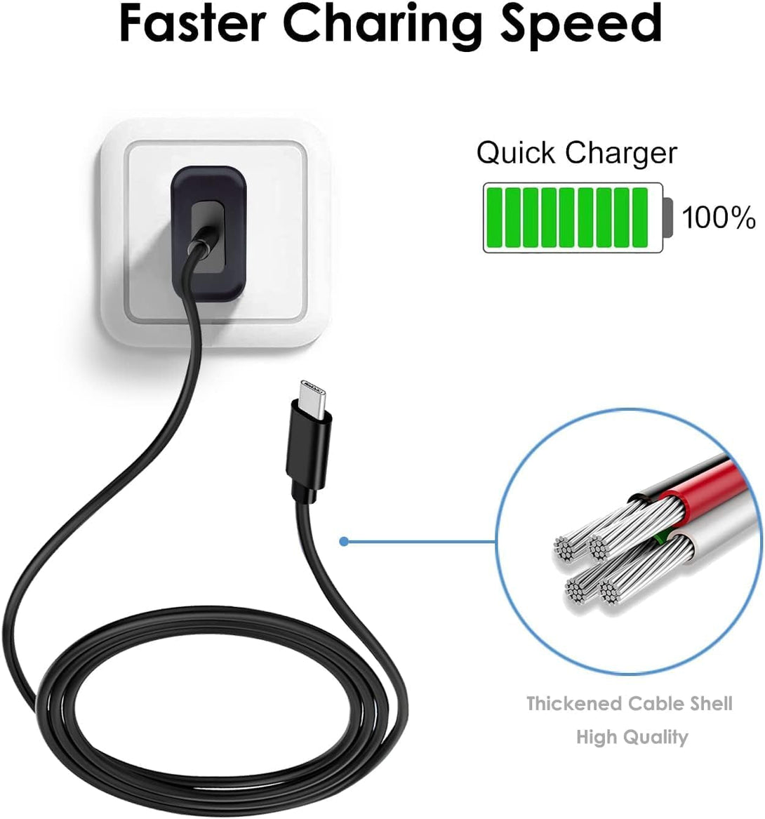 5V Charger Compatible with for NOCO Boost X GBX45 GBX55 GBX75 GBX155 Sport Battery Jump Starter Charger Adapter USB C Charging Cable Cord Power Supply Cord (5Ft Black)