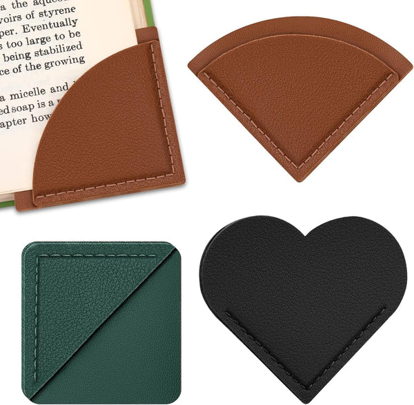 3 Pcs Leather Bookmarks, 3 Types Page Book Marks for Women Book Accessories for Teachers Students School Office Home Supplies