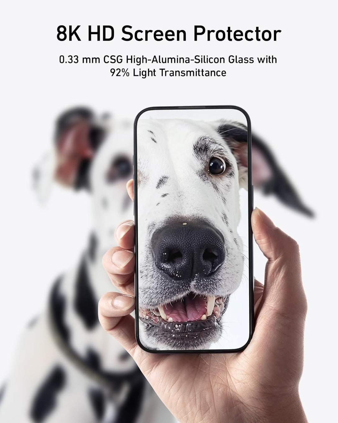 Anker Screen Protector, Bubble-And-Dust-Free Iphone HD Tempered Glass, Durable and Drop-Proof with 9H Hardness, Easy Installation Exclusively for Iphone 16 Pro Max 6.9-Inch (2-Pack)