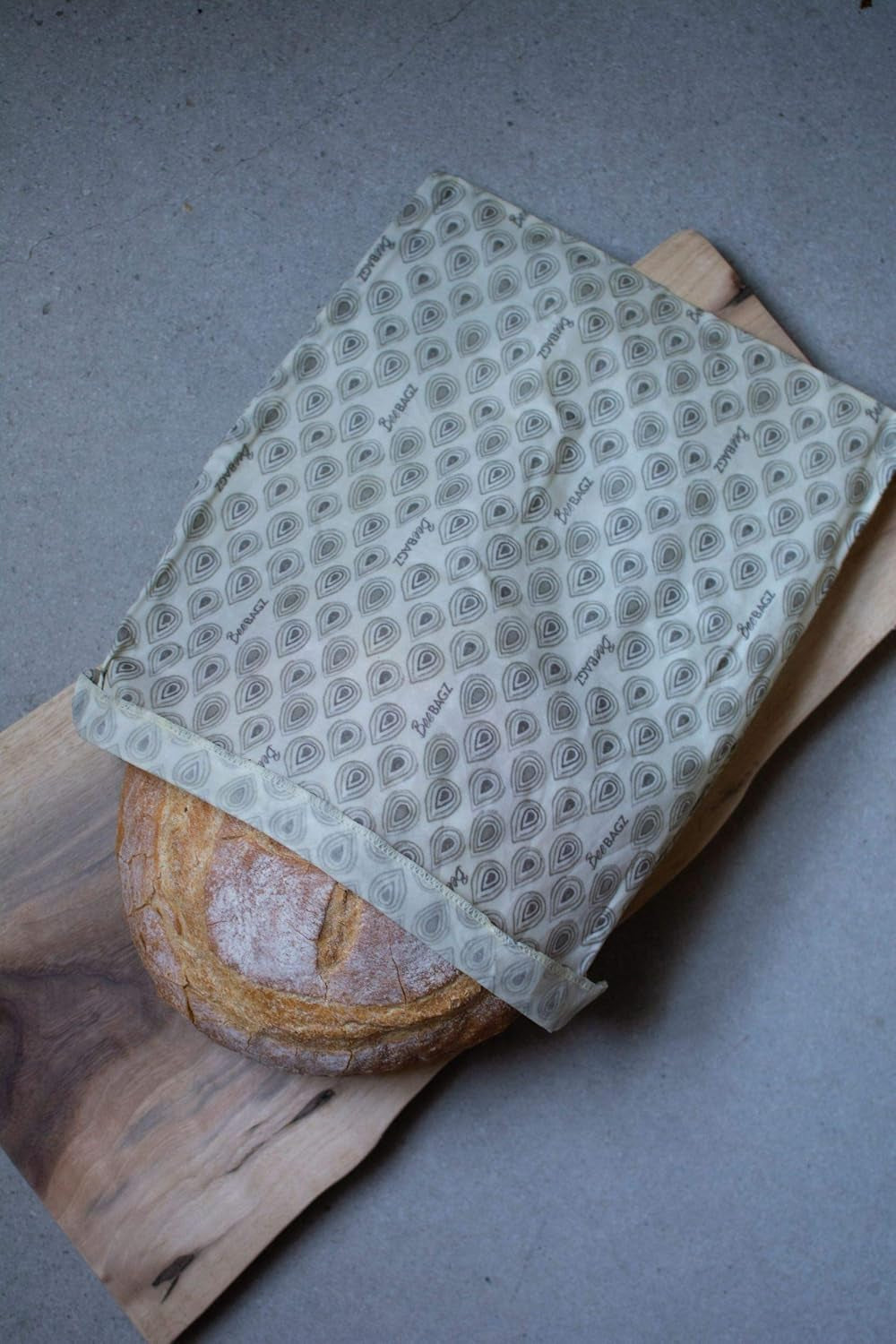 1 Pack - Beeaswax Wrap Storage Bag - Plastic and Silicone Free - Reusable Beeswax Food Wrap Bag- (1 Large, 11” X 14” (Grey)