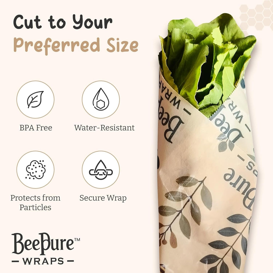 Beeswax Food Wrap Roll (15"X80") – Reusable & Sustainable Eco-Friendly Food Storage Alternative to Plastic