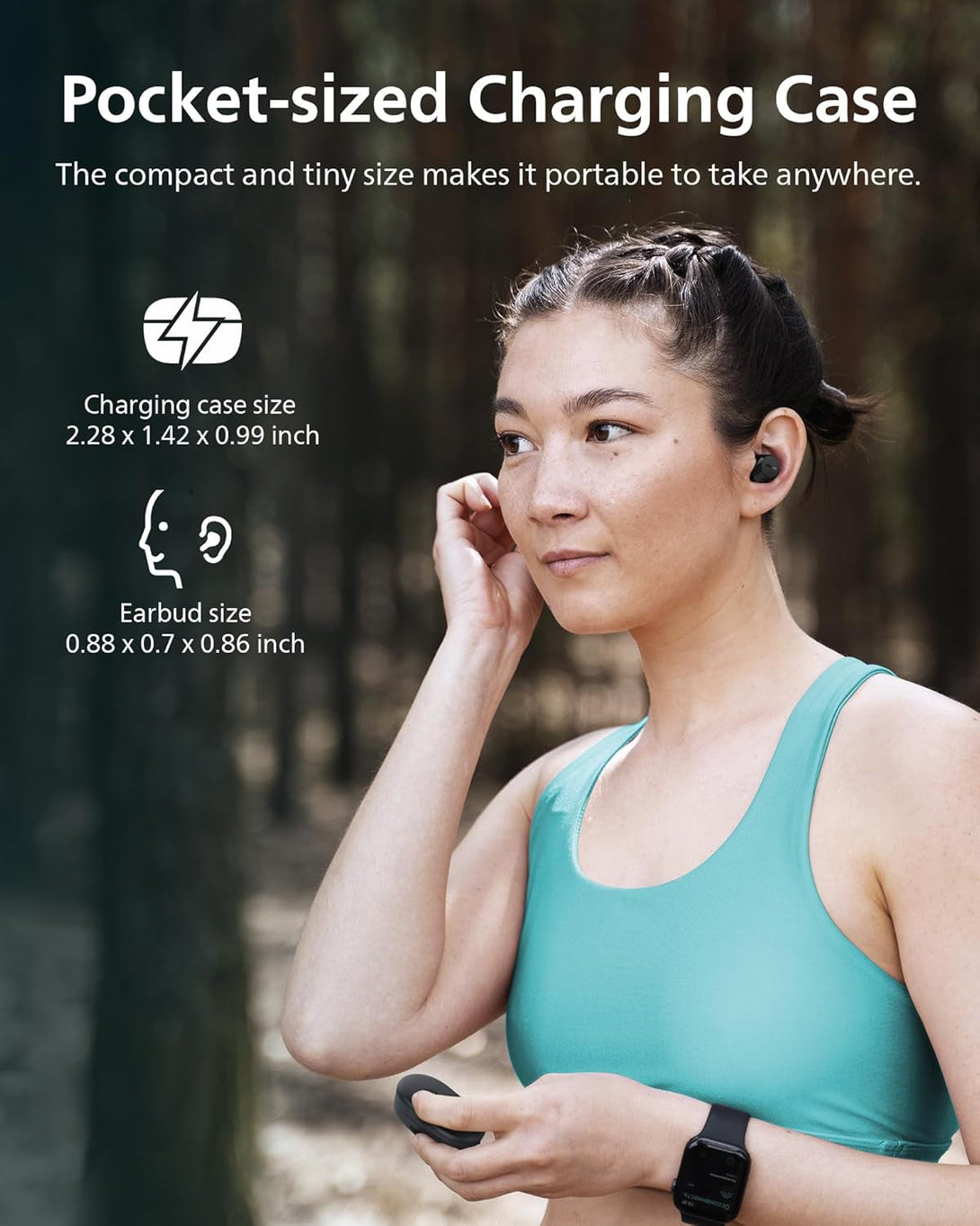 PHILIPS TAT1219 Wireless Earbuds,True Wireless Headphones,Powerful Bass with 10 Mm Driver,Clear Call Quality with AI Mic,18 H Battery Life,Bluetooth 5.3,IPX4 Rating,Ergonomic Design for Comfort,Black