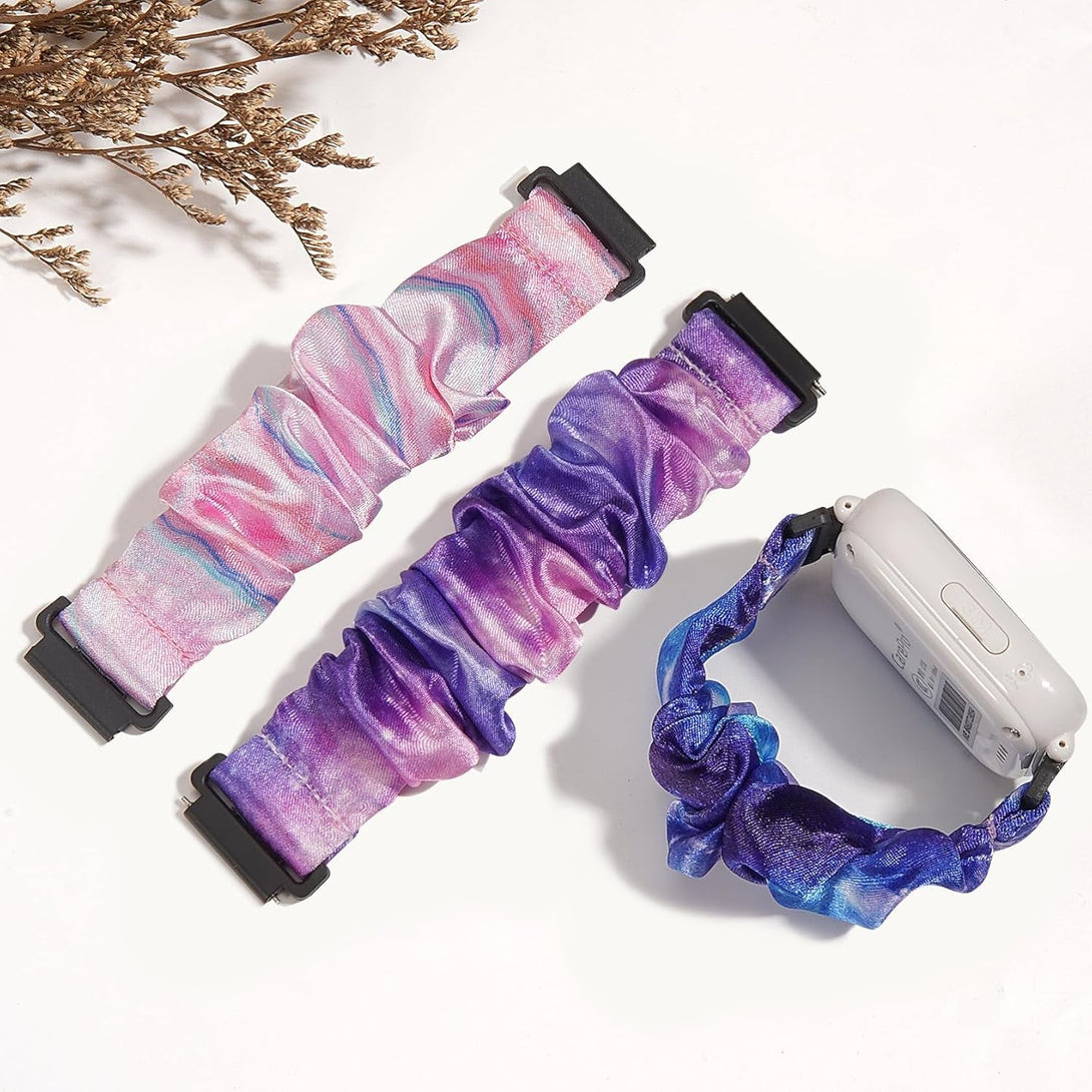 6 Pack Scrunchie Band Compatible with Cosmo Jrtrack 4/3/2 Se/2/Jrtrack & Gizmo Watch Adventrue 3 3 2 1/Gabb Watch 3E 3 2 1/Syncup Watch Band, 20Mm Cute Soft Stretchy Strap for Small Wrist