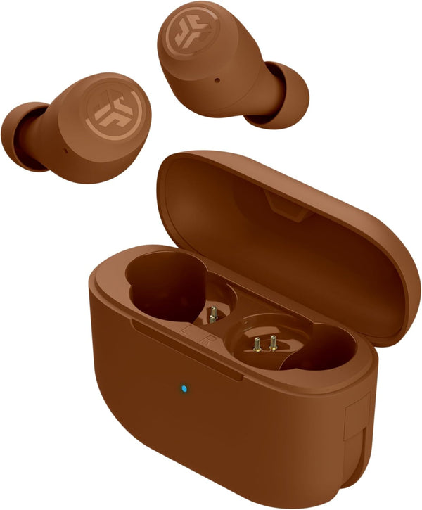 Jlab Go Air Tones+ True Wireless Earbuds Designed with Auto on and Connect, Touch Controls, 32+ Hours Bluetooth Playtime, EQ3 Sound, and Dual Connect, Natural Earthtone Color (1615 C)