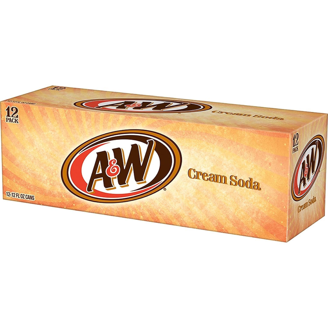A&W Cream Soda, 12 Fl Oz Cans, 12 Pack
