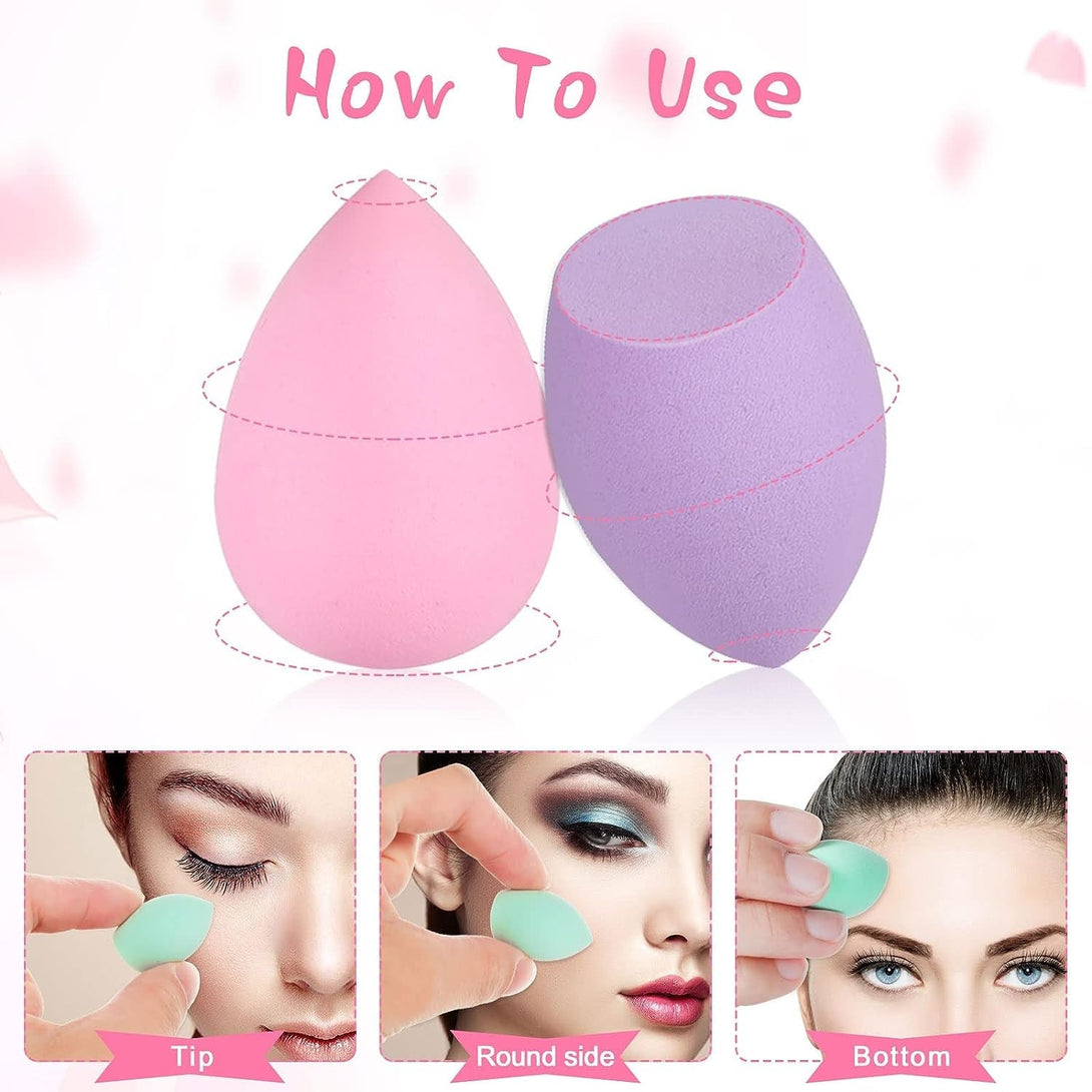 40Pcs Mini Beauty Blender Multi Colored Makeup Sponge Professional Beauty Blender Sponge Super Soft Facial Makeup Tools for Foundation, Powder, Liquid