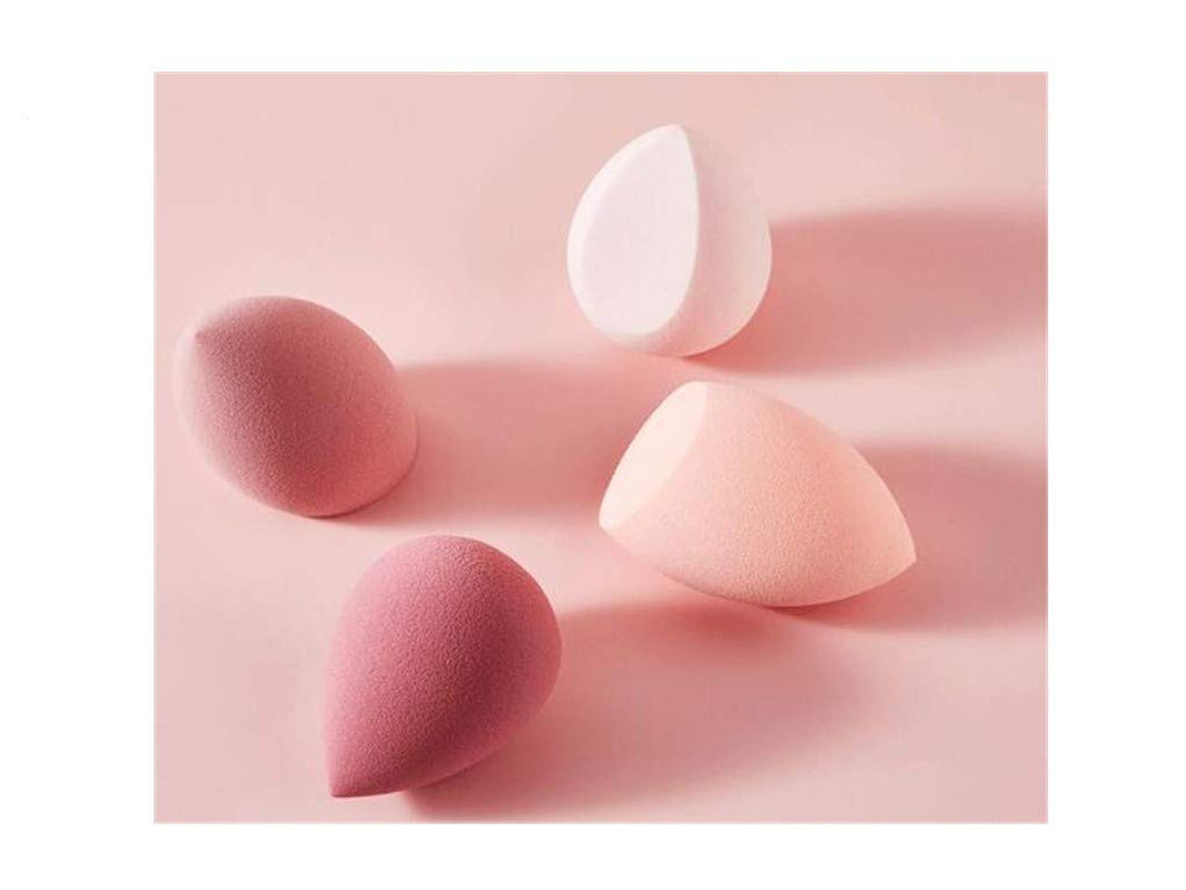 4 Pcs Dry and Wet Use Makeup Sponge Set Blender Beauty Foundation Blending Sponge for Liquid, Cream, and Powder with Egg Holder Box