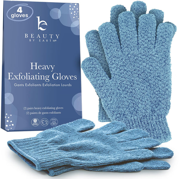 Exfoliating Glove - Shower Gloves for Body Scrub for Women & Men, Body Scrubber Mitt