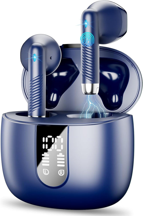 Wireless Earbud Bluetooth 5.3 Headphones with Clear Sound, 40H Playtime, Sport Earbud Touch Control with LED Digital Display, IP7 Waterproof Bluetooth Earphones Built-In Mic for Android Ios Workout
