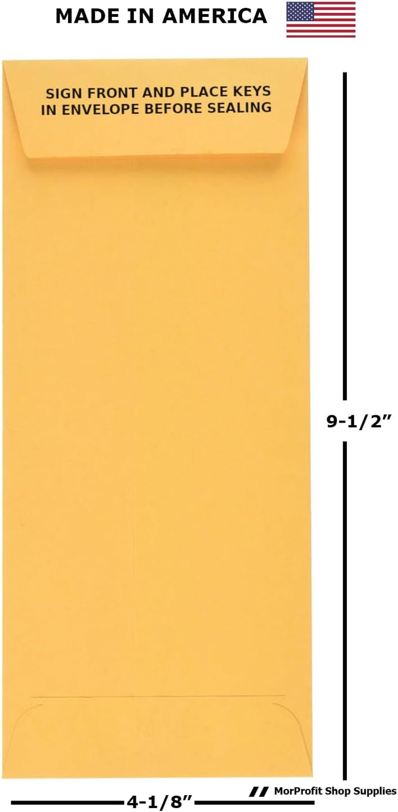 100 Night Drop Key Envelopes - Auto Repair Shops and Mechanics Gummed