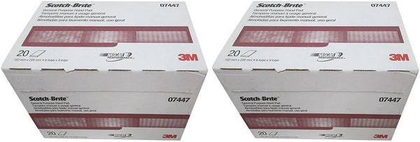 3M 07447 Scotch-Brite Kvshm Maroon General Purpose Hand Pad, 20 Count (2 Pack)