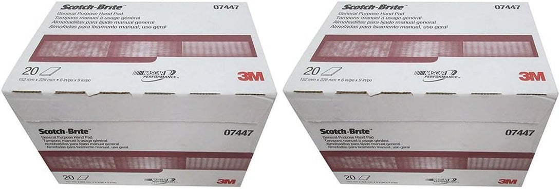3M 07447 Scotch-Brite Kvshm Maroon General Purpose Hand Pad, 20 Count (2 Pack)