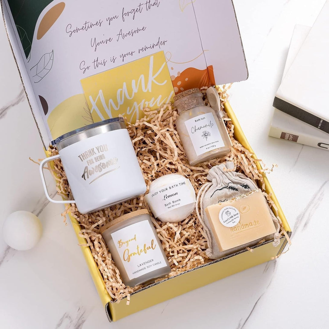 Thank You Gifts for Women Spa Thoughtful Unique Office Gift Mothers Day Gifts for Coworker Nurse Friends Men Boss Employee Secretary Hostess Teacher Mom Her Appreciation Gift Boxes Holiday Gift Basket