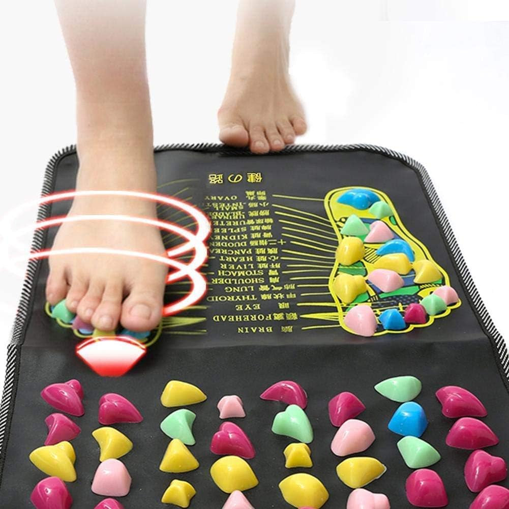 Foot Massage Mat，Reflexology Mat Walk Foot Leg Pain Relieve Relief Walk Massager Mat, Acupoint Mat for Acupressure Relaxes the Nerve Ache Ease Tiredness of the Muscle（68.9 * 13.8In