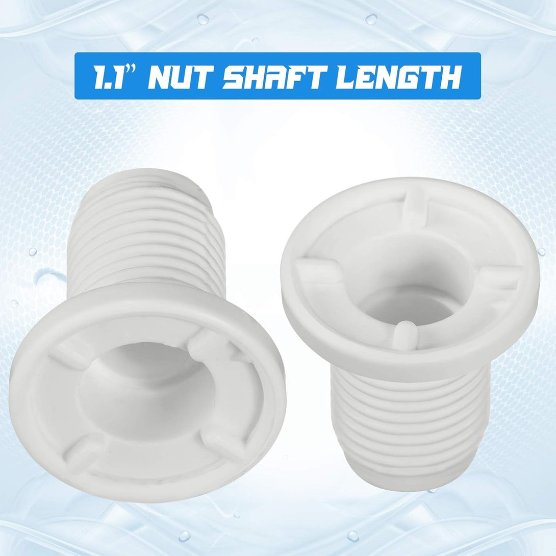 3 Sets Cooler Drain Plug Cooler Plug Replacement Triple Snap Drain Assembly for Coolers 1.14 Inches/ 2.9 Cm Shaft Length, White