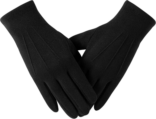 Winter Womens Cashmere Gloves with Finger Touchscreen Texting Wool Lined Outdoors Windproof Warm Gloves