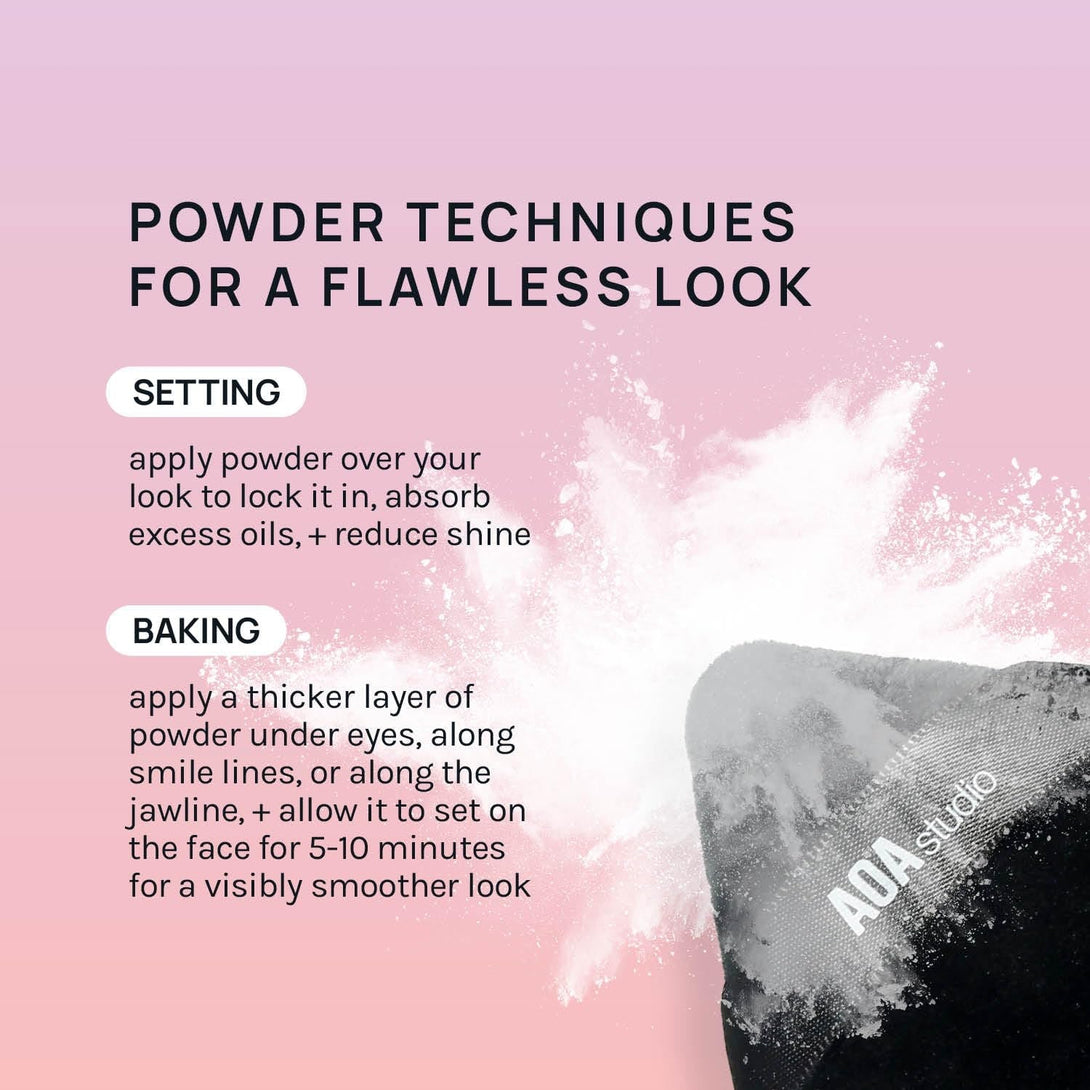 AOA Studio Velvet Puffs Makeup Puff Set of 6 Loose Powder Body Powder, Velour Makeup Blender Sponge Foundation Blending Sponges Set Beauty Makeup Tools (Black)