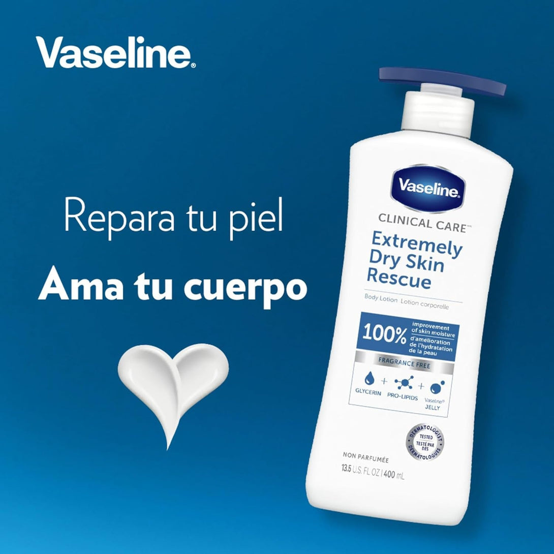 Vaseline Clinical Care Hand and Body Lotion Extremely Dry Skin Rescue 13.5 Oz