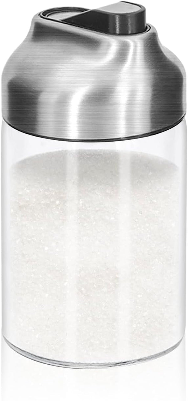 Aelga Glass Sugar Dispenser with Pour Spout, Weighted Pourer, Coffee Bar Accessories for Coffee, Tea and Baking