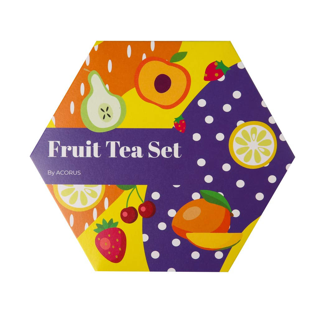 ACORUS Fruit Luxury Tea Set | Gift for Mother'S Day | Assorted Fruit and Herbal Teas Box | Tea Gift Sets | Large Variety Pack | Sampler 6 Flavors | 60 Tea Bags