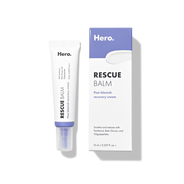 Rescue Balm Post-Blemish Recovery Cream from Hero Cosmetics - Intensive Nourishing and Calming for Dry, Red-Looking Skin - Dermatologist Tested and Vegan-Friendly (15 Ml, 0.5 Fl. Oz)