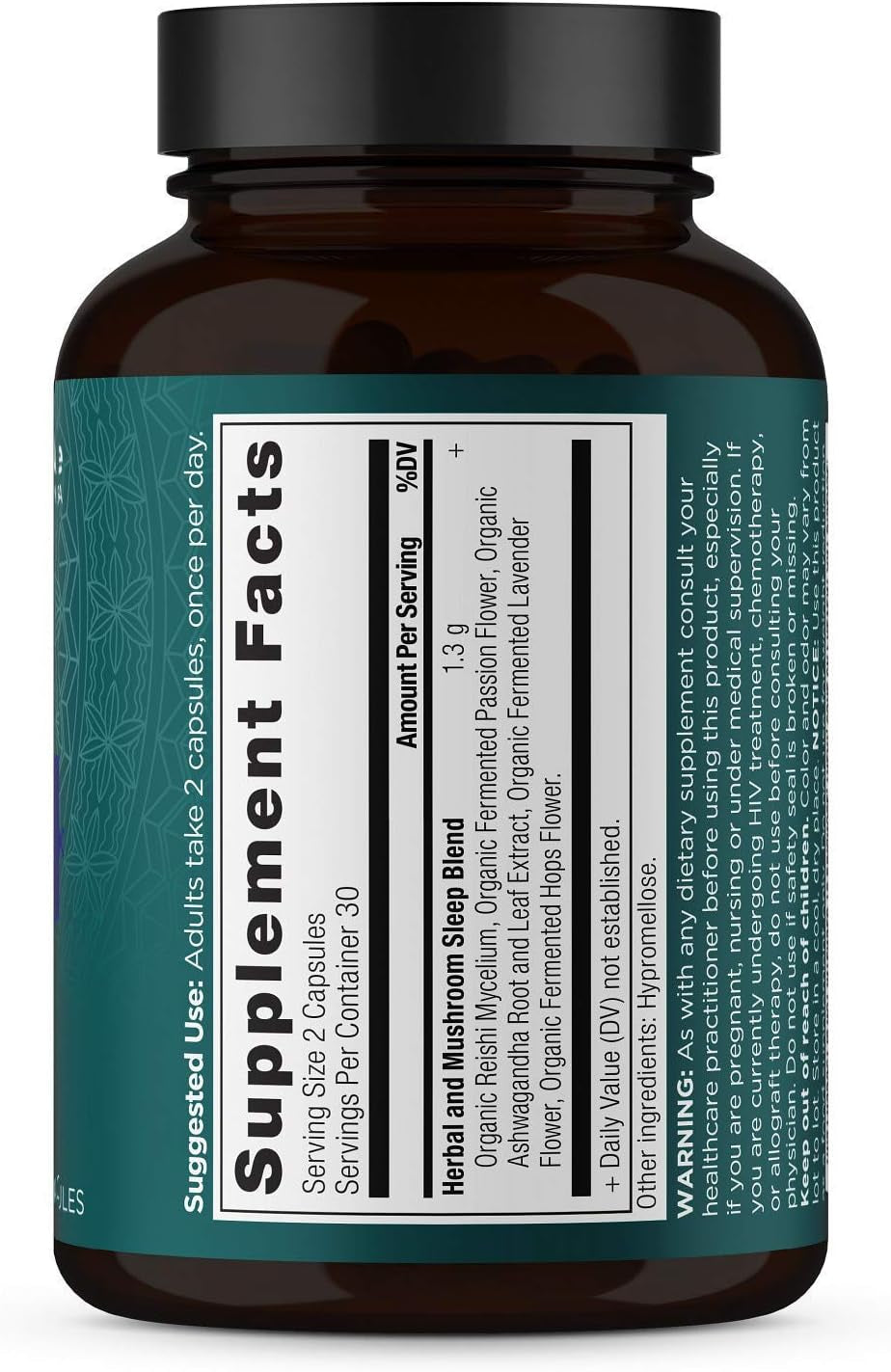 Ancient Nutrition Ashwagandha for Sleep Support, for Stress and Sleep Support, Promotes Mental Relaxation, Gluten Free, Paleo and Keto Friendly, 60 Capsules